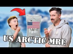 Dad and Son Try Military MRE Spaghetti For The First Time EVER