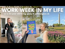 WORK WEEK IN MY LIFE 🌸 podcast launch, 9-5 routine, cherry blossoms, sunset walks | Charlotte Pratt