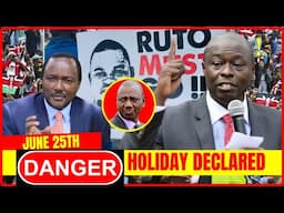 🚨 PANIC ERUPTS! Gachagua & Kalonzo DECLARE June 25 People’s Holiday—Ruto BLINDSIDED on LIVE VIDEO!