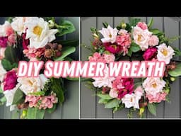 DIY high end summer floral wreath 🌸