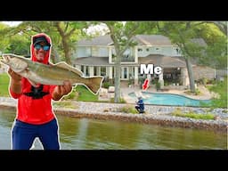 Fishing a $3,200,000 Mansion from Land! *Trophy Fish*