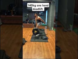 Give me pain and leave, i will come back with different mindset 😤 || 140kg one hand deadlift