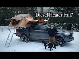 Don't Make THIS Mistake Winter Camping with a Diesel Heater | Roof top Tent in Snow
