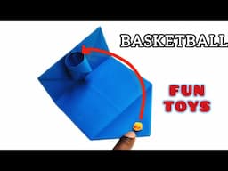 How to make Paper Basketball | Paper toys | Easy Origami Basketball Game - How to Fold | Pop it Toy