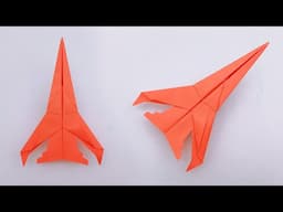 How to fold origami airplane that fly far - Paper folding origami plane - Easy paper crafts