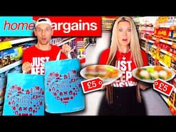Who can BUY & COOK the best £5 MEAL from HOME BARGAINS?! 😋 *budget shopping & cooking challenge!