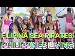 🇵🇭 Filipina Plank Surfer Beauty Bajau Sea Nomad Pirates! OFF GRID ISLAND FAMILY PHILIPPINES LIVING