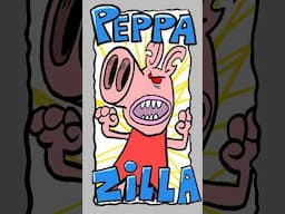 Godzilla v Peppa Pig #animation #godzilla