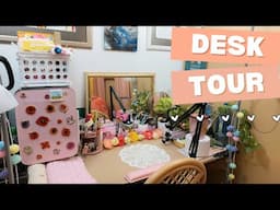 💕 Desk Tour ✨️ Aesthetic & Functional for Multiple Purposes & Productivity
