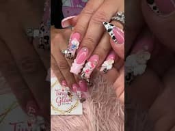 First Nails Of Summer Done! Hello Kitty is my Girl! Tinys Glam Spa Killed It As Always!