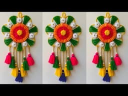 Easy & Beautiful Woollen Wall Hanging with Old Bangles | Wall Hanging Craft Ideas Easy