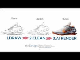 How I Created my Own Sneaker Design in 1 Hour! [Hand Sketch + Easy AI Transformation!]