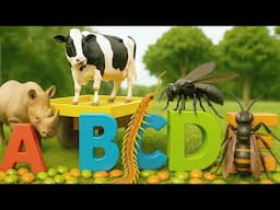 ABCD Learning With Ant,Butterfly,Centipede,Dragonfly,European Bee | Learning Alphabets