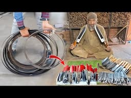 Incredible Slaughter Knife Making from Old Saw Blades in Factory