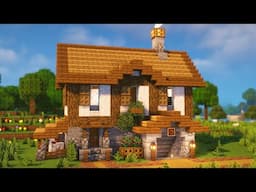 Minecraft: How to Build a Survival House with Mine Entrance [Tutorial]