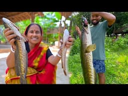 নকল ব্যাঙ দিয়ে শোল ধরে মায়ের হাতে শোল মাছের টকঝোল রান্না খাওয়া | Shol mach tokjhol recipe | fishing