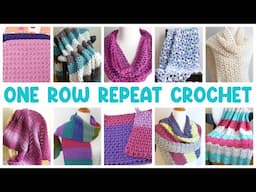 Amazing ONE Row Repeat CROCHET Ideas! (Easy & Relaxing!)