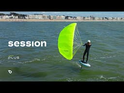 SESSION: CATCHING SWELL BUMPS WITH A LOWKITE AND DOWNWIND SURFING!