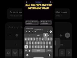 I asked ChatGPT for stock ideas... here’s what happened 👀 #chatgpt #ai #investing #stockstowatch