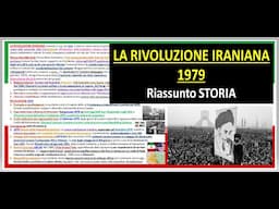 LA RIVOLUZIONE IRANIANA ISLAMICA 1979 riassunto storia