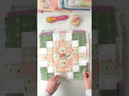 Spring/Easter-inspired Checkered Garden patchwork quilt blocks made by Amy Smart.