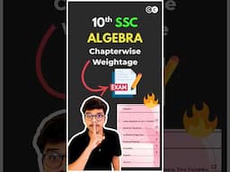 10th Algebra Chapter Wise Weightage 🔥 | SSC Board 2025 #10SSCBoard #10thAlgebra #maths