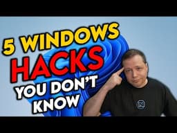 5 Windows Hacks You Didn't Know! (Hidden Features & Commands) 🚀