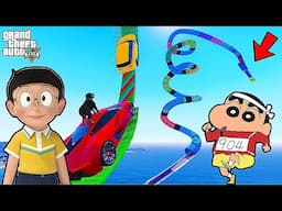 Shinchan & Nobitaవాళ్ళు New Ramp 😨 ఆడుతున్నారు #gta5 #shorts #shinchan #gta5 #doraemon #gta5mods