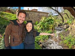 Discovering waterfalls, a hidden spring and more treasures on our homestead!