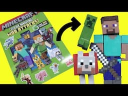 Minecraft Movie DIY Activity Book with Stickers, Dolls + Gameplay Survival at House!