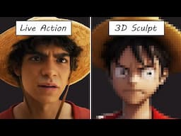 Sculpting ONE PIECE in BLENDER - 3D Modeling (LUFFY)