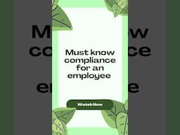 Must know compliance for an employee #compliance #hr #job
