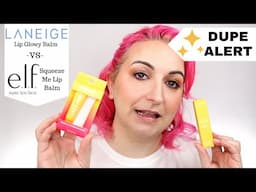 DUPE ALERT - Laneige lip glowy balm vs Elf Squeeze Me Lip Balm | Kirby Rose