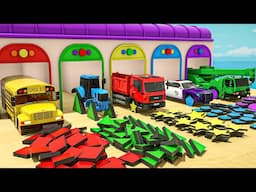 Humpty Dumpty Song - School bus tire replacement - Baby Nursery Rhymes & Kids Songs