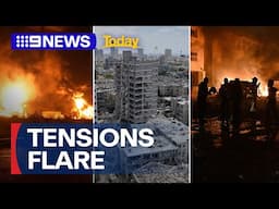 Conflict deepens as Israel and Iran trade missiles for third day | 9 News Australia