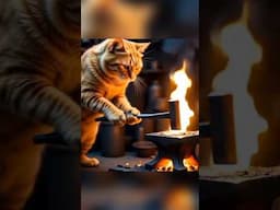 Kucing tukang pandai besi #shortsviral #ai #funnycats #trendingshorts #catlovers
