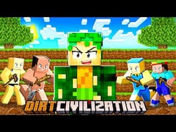 I Got TRAPPED IN DIRT CIVILIZATION Minecraft😱