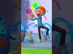 Colors Go Crazy with Paint Mixer 5000! 🌈🧡 Learn with #Blippi #BlippiWonders #Shorts