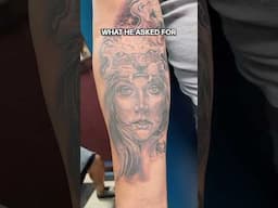 Clients Request VS What He Got 🤷🏼‍♂️ #tattooartist #shorts