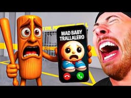 BABY TRALALERO CALLS TUNG TUNG SAHUR in Barrys Prison Run!!