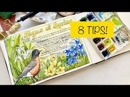 8 Tips to Finish your Sketchbook this Year!/Nature Journal Vlog