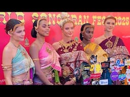 Miss Universe 2024 and Continental Queens at Songkran 2025 at Centralworld Bangkok Thailand