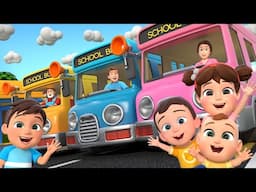 Wheels On The Bus (3 Colored Buses) + More Lalafun Nursery Rhymes & Kids Songs