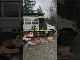 Living in an old School Bus down by the River. #skoolie #skoolieconversion #schoolbusconversion