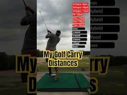 Current Carry Distances For All My Golf Clubs #golf #golfdistance