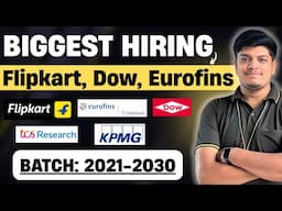 🔥Finally Flipkart, KPMG, TCS, Eurofins, Cognizant Biggest Hiring | Off Campus Drive 2021-2030 BATCH