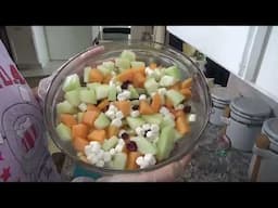 Honeydew Cantaloupe Cran Raisins Salad
