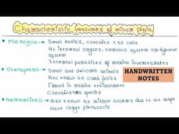 Minor Phyla | Characteristic features | Zoology