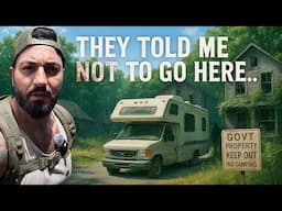 CAMPING IN MY MOTORHOME AT ABANDONED HAUNTED GHOST TOWN!