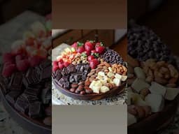 Sweet Extravagance: Grand Chocolate, Nuts & Fresh Fruit Platter! 😋😋😋 #food #fruits #shorts
